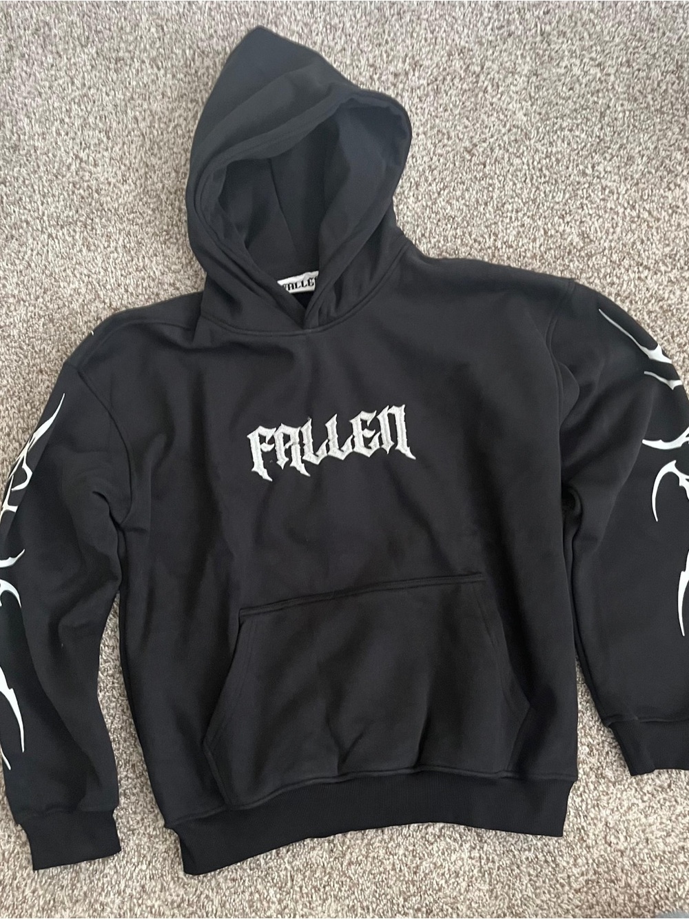 Black Logo Hoodie - Men's Pullover Hooded Sweatshirt